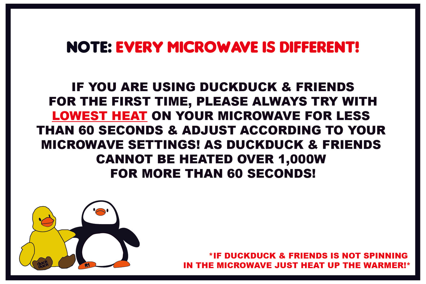 Mucus the sniffly Microwavable duck